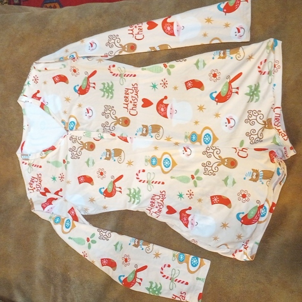 Festive Lds L ONE PIECE Shortie Pajamas with Santa and Holiday Prints